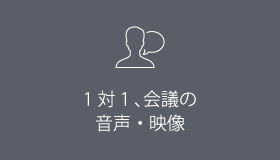 1 対 1 、会議の 1 対 1 、会議の 1 対 1 の 音声・映像